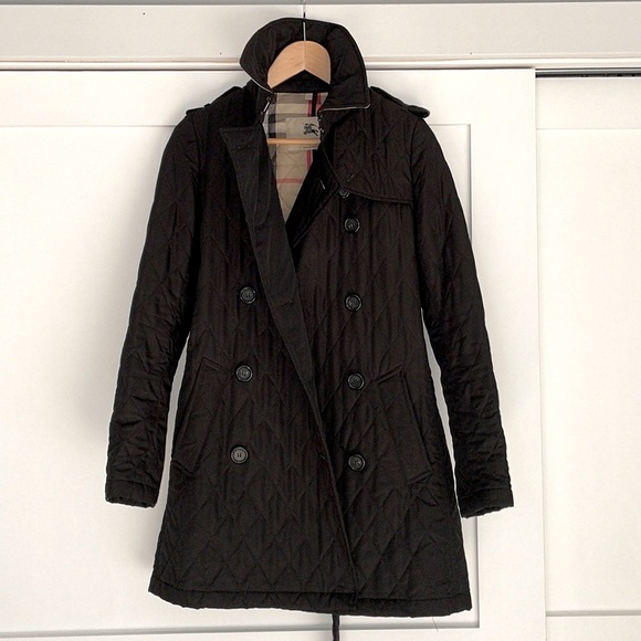 AUTHENTIC BURBERRY Quilted Trench Coat - Picture 1 of 11